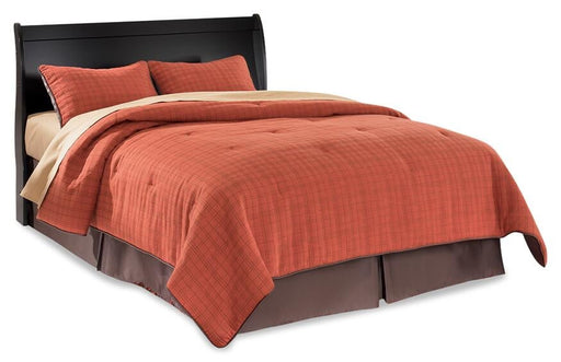 Huey Vineyard Queen Sleigh Headboard Bed with Mirrored Dresser - alternate view 2
