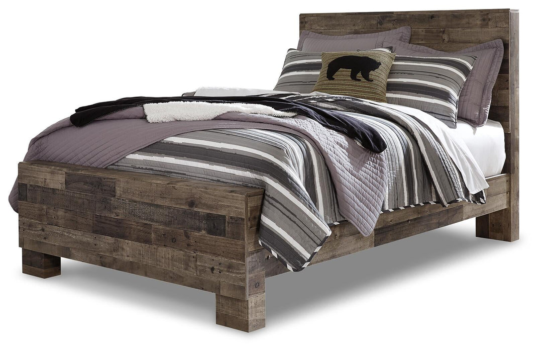 Derekson Full Panel Bed with Mirrored Dresser - alternate view 2