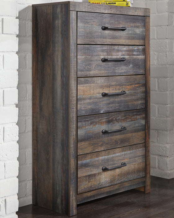 Drystan Full Bookcase Bed with 4 Storage Drawers with Mirrored Dresser, Chest and Nightstand - alternate view 9