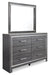 Lodanna Full Upholstered Panel Headboard Bed with Mirrored Dresser, Chest and Nightstand - alternate view 2