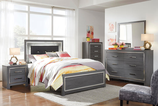 Lodanna Full Panel Bed with Mirrored Dresser, Chest and Nightstand - alternate view 2