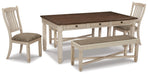 Bolanburg Dining Table and 2 Chairs and 2 Benches - alternate view 2