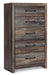 Drystan Full Panel Bed with 2 Storage Drawers with Mirrored Dresser, Chest and Nightstand - alternate view 5