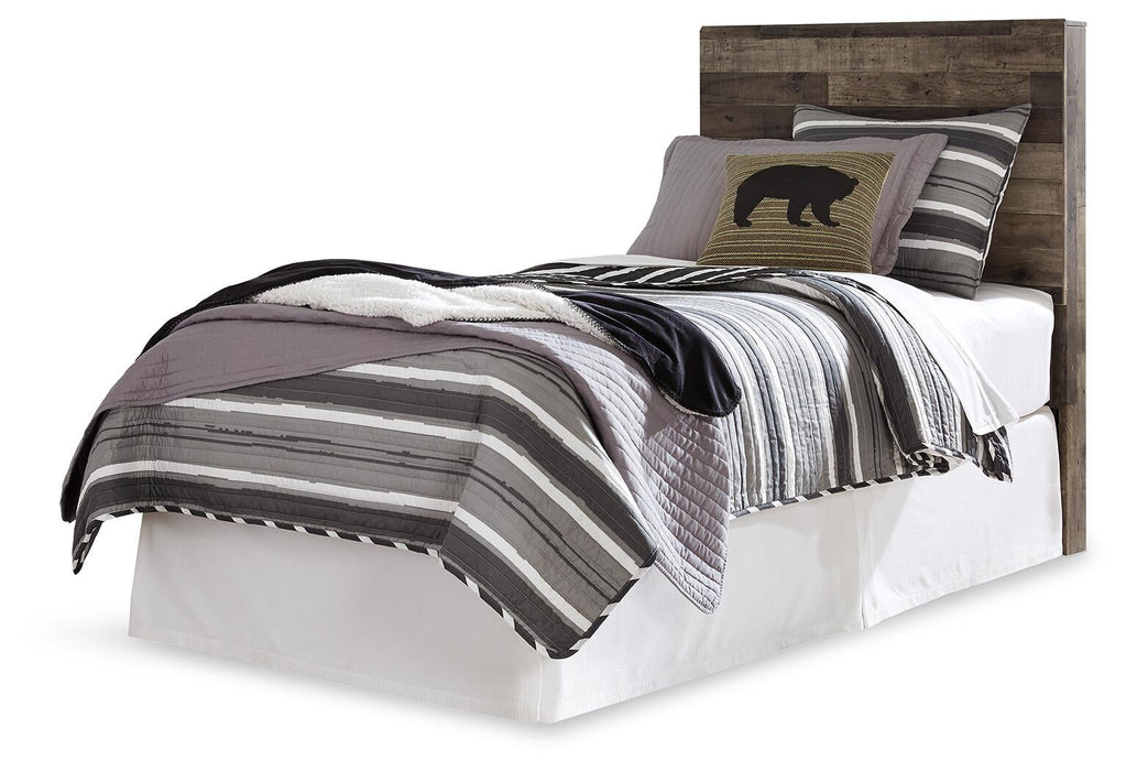Derekson Twin Panel Headboard Bed with Mirrored Dresser, Chest and Nightstand - alternate view 3