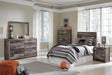 Derekson Twin Panel Headboard Bed with Mirrored Dresser, Chest and Nightstand - alternate view 2