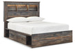 Drystan Full Bookcase Bed with 4 Storage Drawers with Mirrored Dresser - alternate view 3