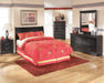 Huey Vineyard Full Sleigh Headboard Bed with Mirrored Dresser, Chest and Nightstand - alternate view 2