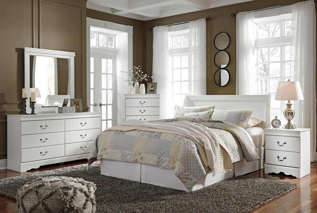 Anarasia Queen Sleigh Headboard, Dresser, Mirror, Chest and Nightstand - alternate view 2