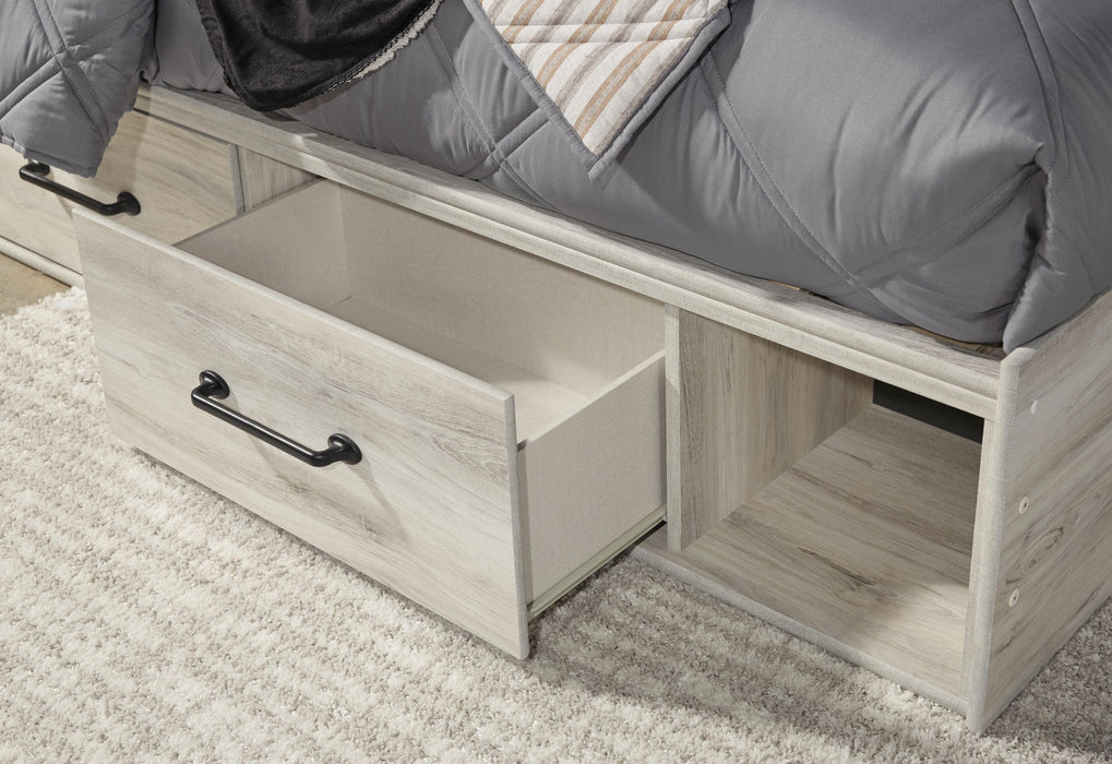 Cambeck Twin Panel Bed with 4 Storage Drawers with Mirrored Dresser, Chest and Nightstand - alternate view 7