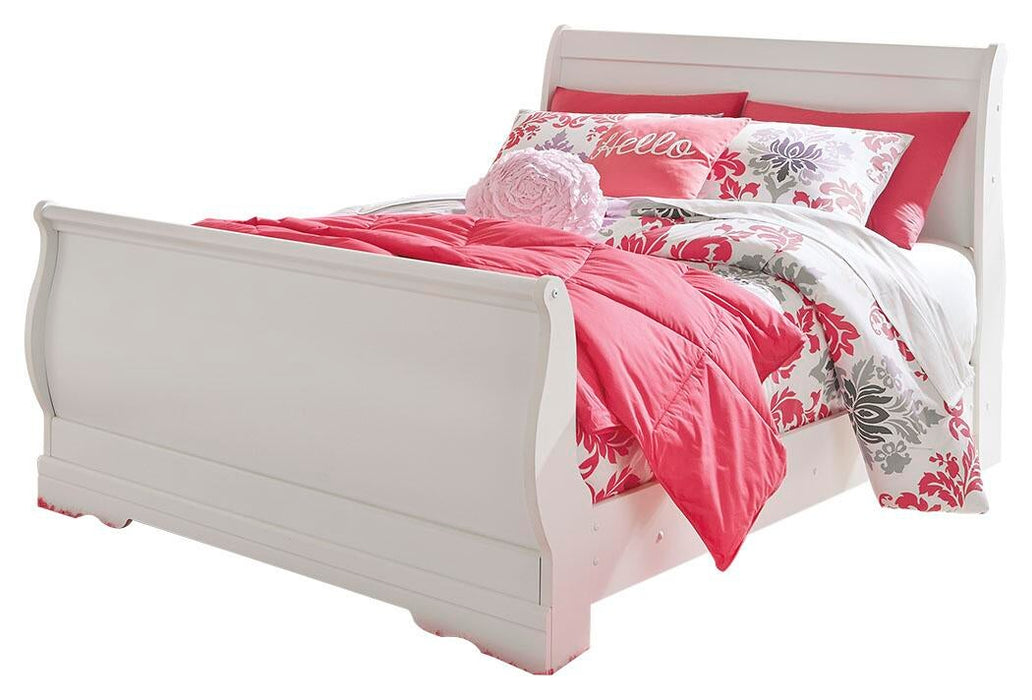 Anarasia Full Sleigh Bed with Mirrored Dresser - alternate view 2
