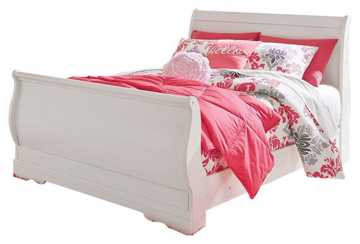 Anarasia Full Sleigh Bed with Mirrored Dresser - alternate view 2