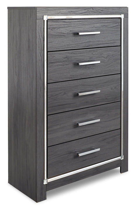 Lodanna King Panel Bed with 2 Storage Drawers, Dresser, Mirror, Chest and Nightstand - alternate view 4