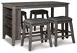 Caitbrook Counter Height Dining Table and 4 Barstools