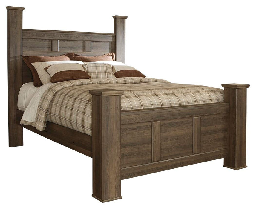 Juararo Queen Poster Bed with Mirrored Dresser - alternate view 3