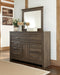 Juararo Queen Poster Bed with Mirrored Dresser - alternate view 4