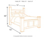 Juararo Queen Poster Bed with Mirrored Dresser - alternate view 5