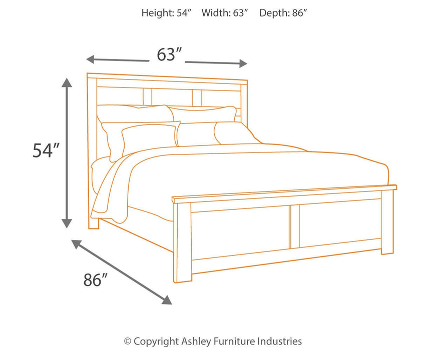 Juararo Queen Panel Bed with Mirrored Dresser - alternate view 6