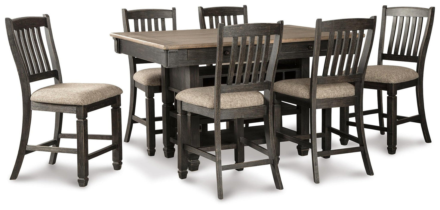 Tyler Creek Counter Height Dining Table and 6 Barstools - alternate view 3