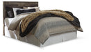 Derekson Queen/Full Panel Headboard Bed with Mirrored Dresser - alternate view 2