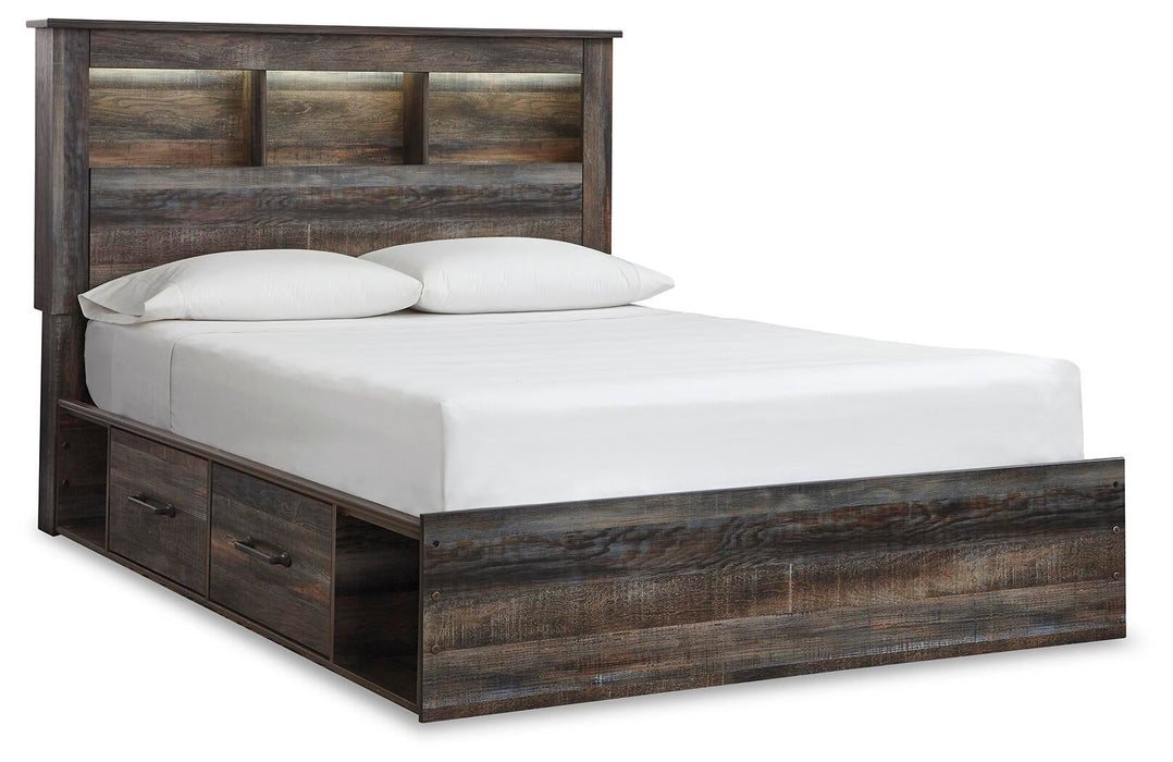 Drystan Queen Bookcase Bed with 4 Storage Drawers, Dresser, Mirror, Chest and Nightstand - alternate view 6