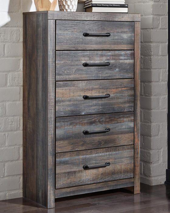Drystan Queen Bookcase Bed with 4 Storage Drawers, Dresser, Mirror, Chest and Nightstand - alternate view 4