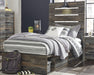 Drystan Twin Panel Bed with Mirrored Dresser - alternate view 2