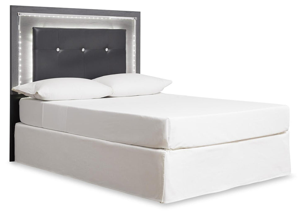 Lodanna Full Upholstered Panel Headboard Bed with Mirrored Dresser - alternate view 5