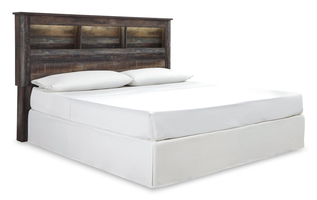 Drystan King/California King Bookcase Headboard Bed with Mirrored Dresser - alternate view 4