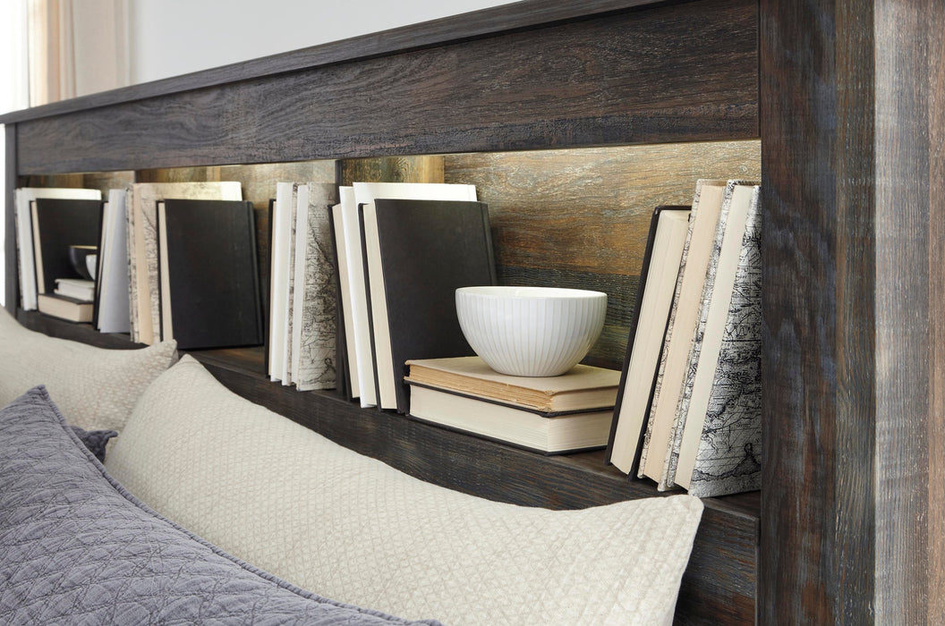 Drystan King/California King Bookcase Headboard Bed with Mirrored Dresser - alternate view 6