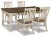 Bolanburg Dining Table and 4 Chairs