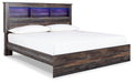 Drystan King Panel Bookcase Bed with Mirrored Dresser, Chest and Nightstand - alternate view 3