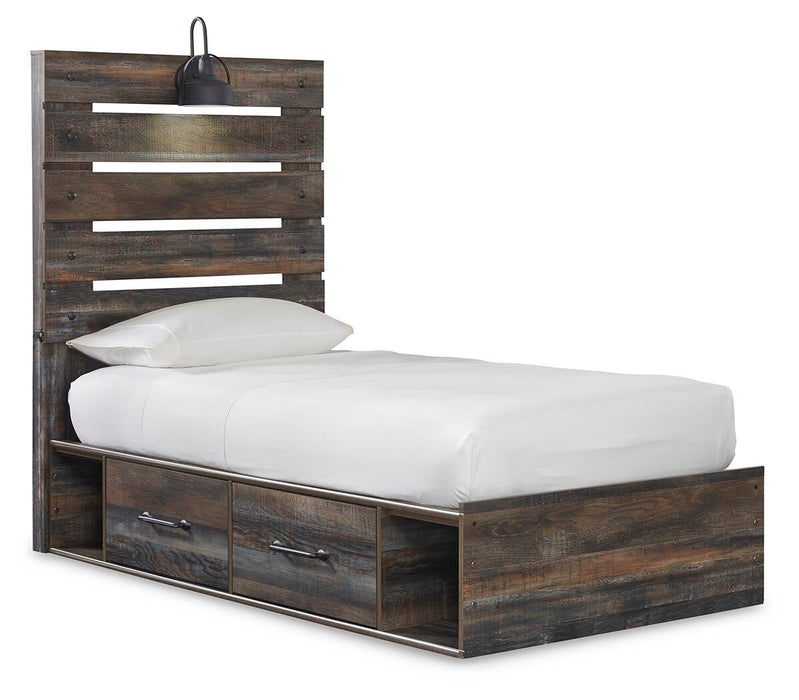 Drystan Full Panel Bed with 4 Storage Drawers, Dresser, Mirror, Chest and Nightstand - alternate view 6
