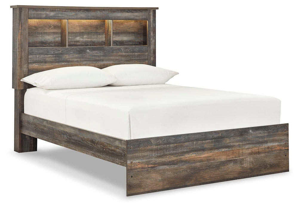 Drystan Full Bookcase Bed with Mirrored Dresser - alternate view 3