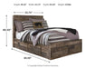Derekson Full Panel Bed with 6 Storage Drawers with Mirrored Dresser - alternate view 6