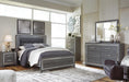 Lodanna Queen Panel Bed with Mirrored Dresser, Chest and Nightstand - alternate view 2