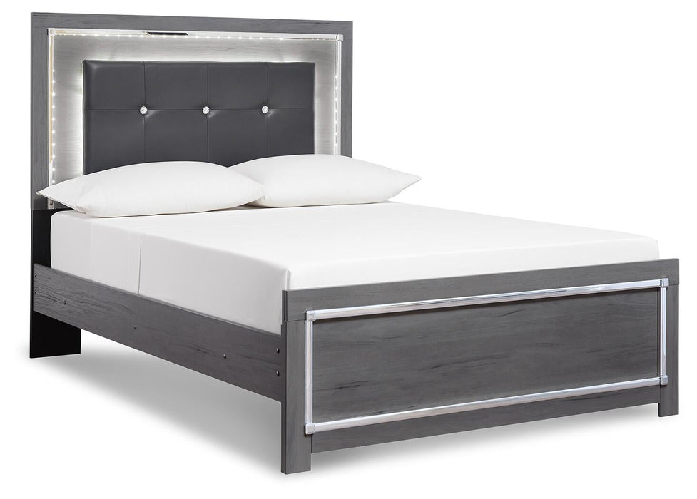 Lodanna Queen Panel Bed with Mirrored Dresser - alternate view 3