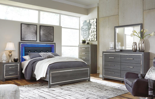 Lodanna Queen Panel Bed with Mirrored Dresser - alternate view 2