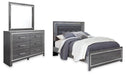 Lodanna Queen Panel Bed with Mirrored Dresser
