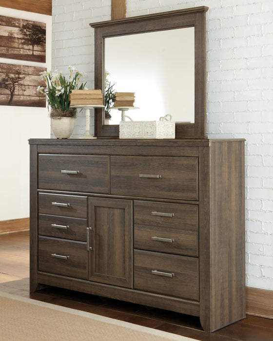 Juararo King Poster Bed with Mirrored Dresser, Chest and Nightstand - alternate view 5