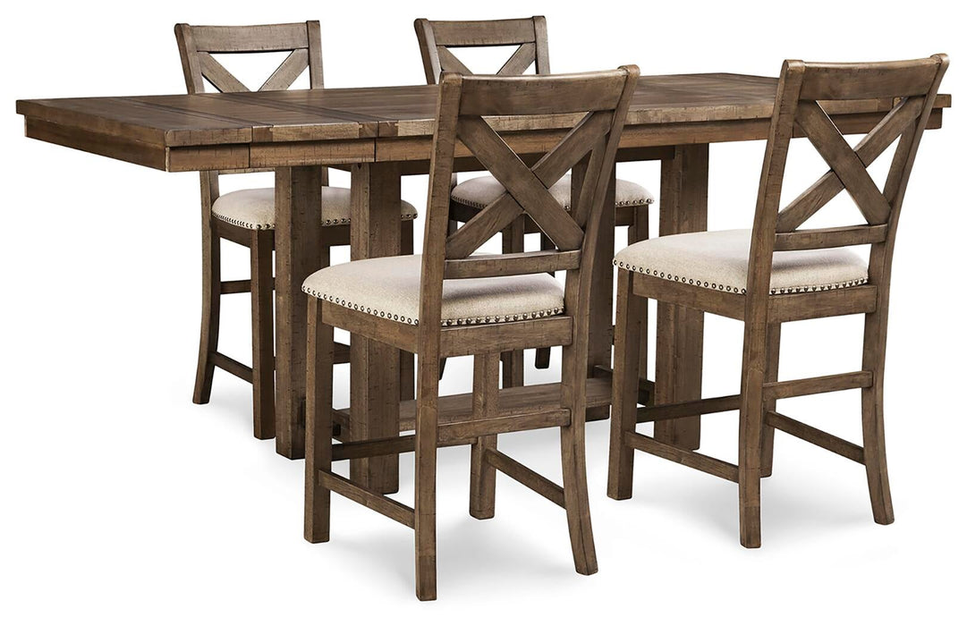 Moriville Counter Height Dining Table and 4 Barstools - alternate view 3