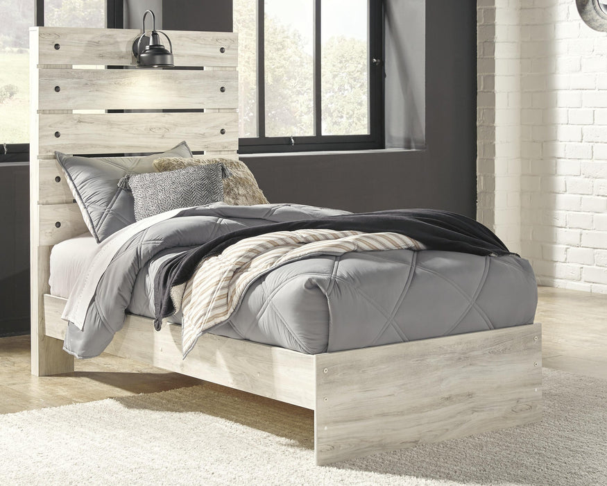Cambeck Twin Panel Bed with Mirrored Dresser, Chest and Nightstand - alternate view 7