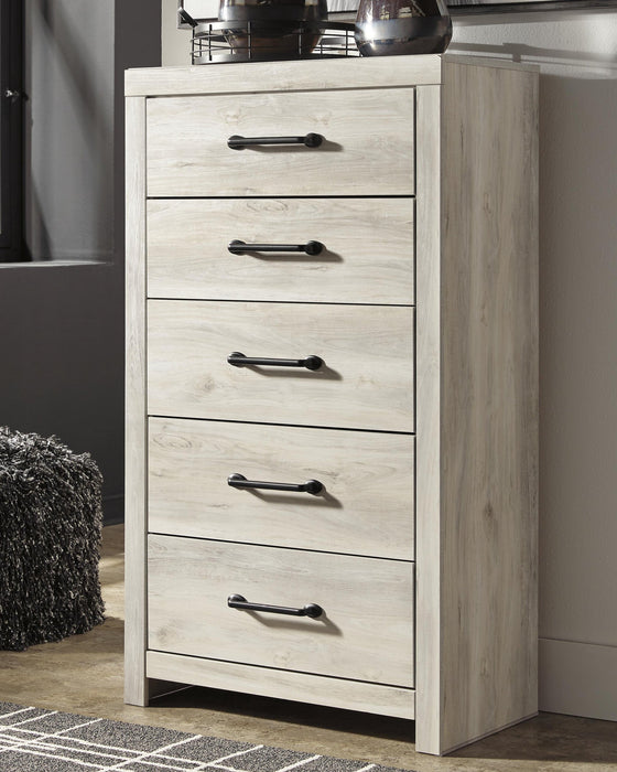 Cambeck Twin Panel Bed with Mirrored Dresser, Chest and Nightstand - alternate view 9