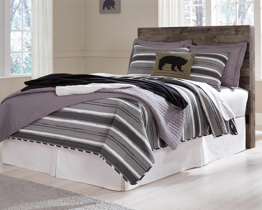 Derekson Full Panel Headboard Bed with Mirrored Dresser - alternate view 4