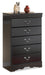 Huey Vineyard Twin Sleigh Bed with Mirrored Dresser, Chest and Nightstand - alternate view 4