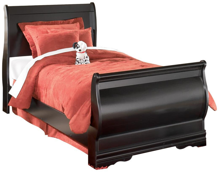 Huey Vineyard Twin Sleigh Bed with Mirrored Dresser, Chest and Nightstand - alternate view 5