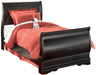 Huey Vineyard Twin Sleigh Bed with Mirrored Dresser, Chest and Nightstand - alternate view 5