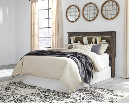 Drystan Queen Bookcase Headboard, Dresser, Mirror, Chest and Nightstand - alternate view 2