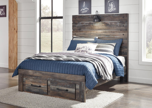 Drystan Full Panel Headboard Bed with Mirrored Dresser - alternate view 2