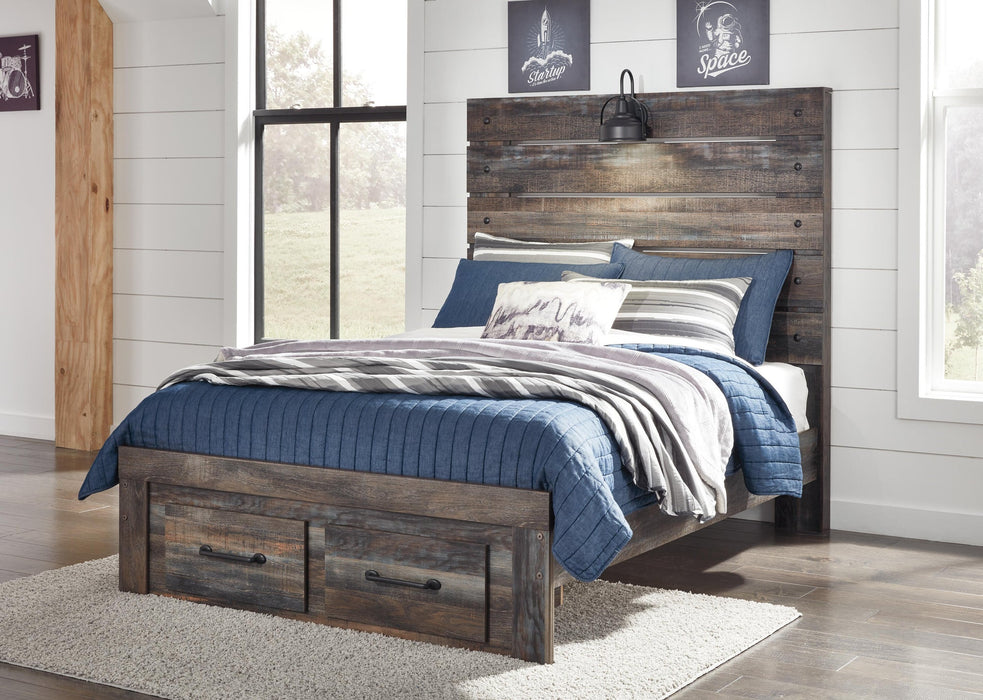 Drystan Full Panel Headboard Bed with Mirrored Dresser - alternate view 2