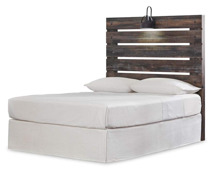 Drystan Full Panel Headboard Bed with Mirrored Dresser - alternate view 4